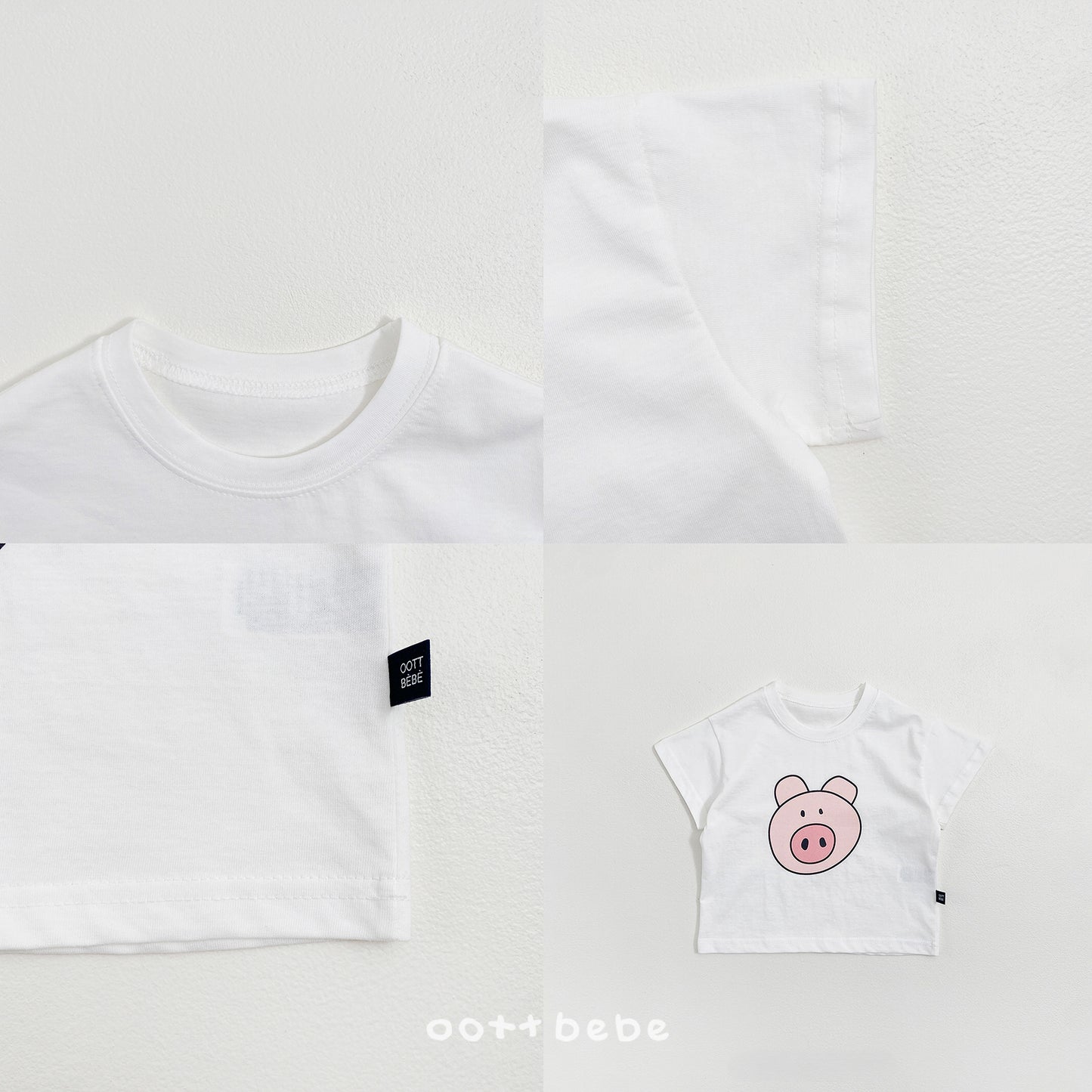 (Pre-order) OOTTBEBE Summer - Happy Friends T-shirt 해피프렌즈티셔츠 (4 Colors)