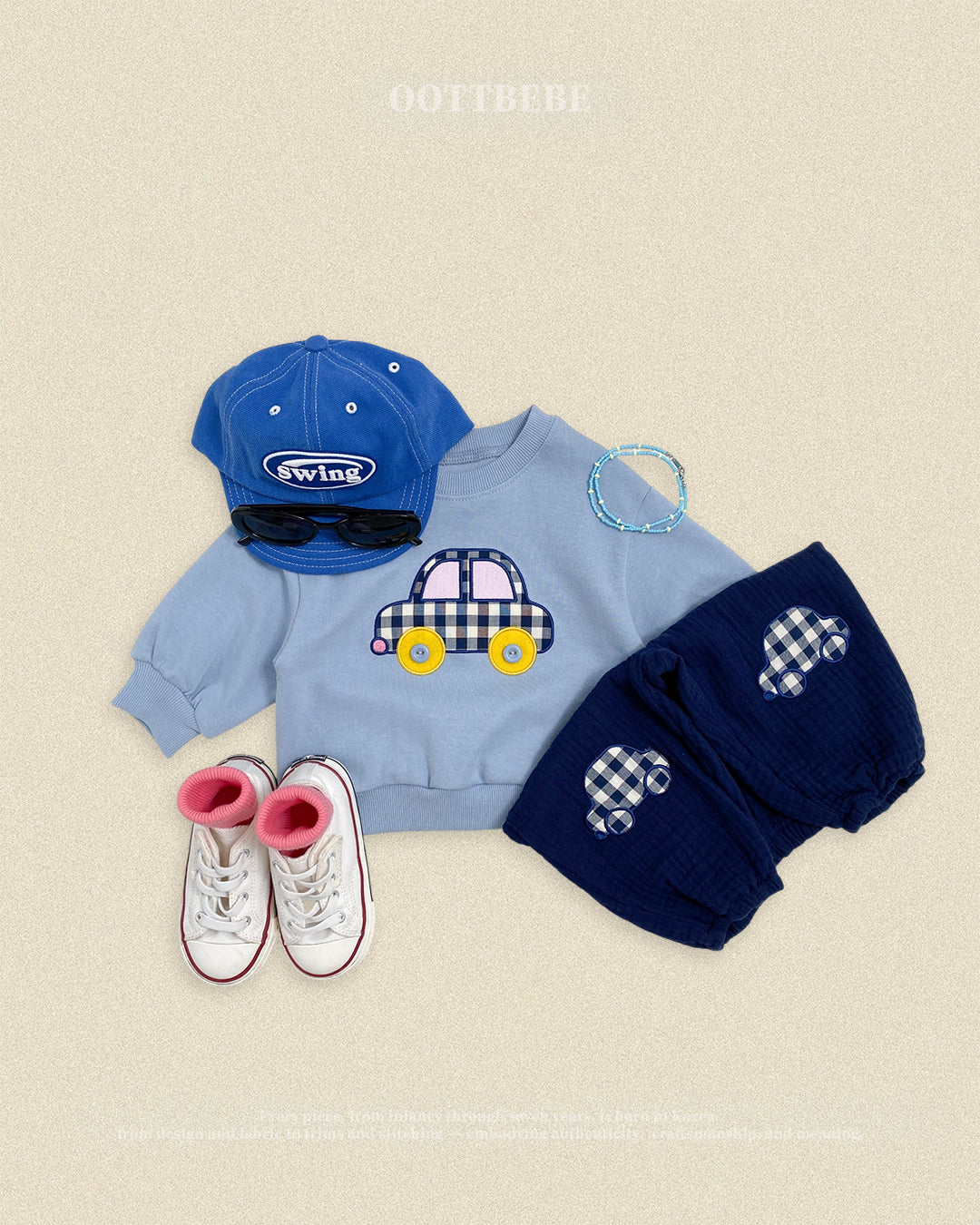 (Pre-order) OOTTBEBE Fall - Bungbung Sweatshirt - 붕붕이맨투맨 (3 Colors)