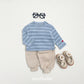 (Pre-order) OOTTBEBE -  Mix Stripe Knit Tee 믹스단가라티(니트) (2 Colors)