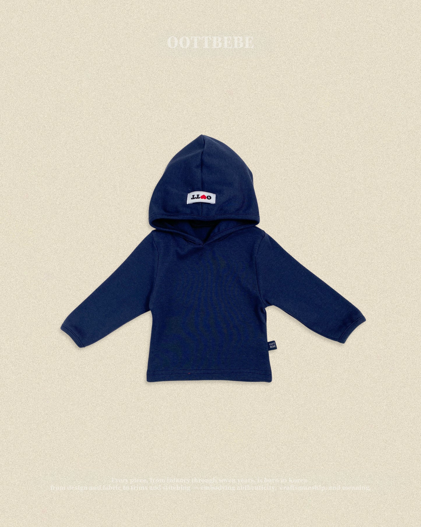 (Pre-order) OOTTBEBE Fall - Retro Hooded Tee - 레트로후드쫄티 (4 Colors)