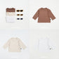 (Pre-order) OOTTBEBE - Plain Tee 3-Piece Set (Cotton Modal) 심플티셔츠 1+1+1(3종세트) (2 Colors)