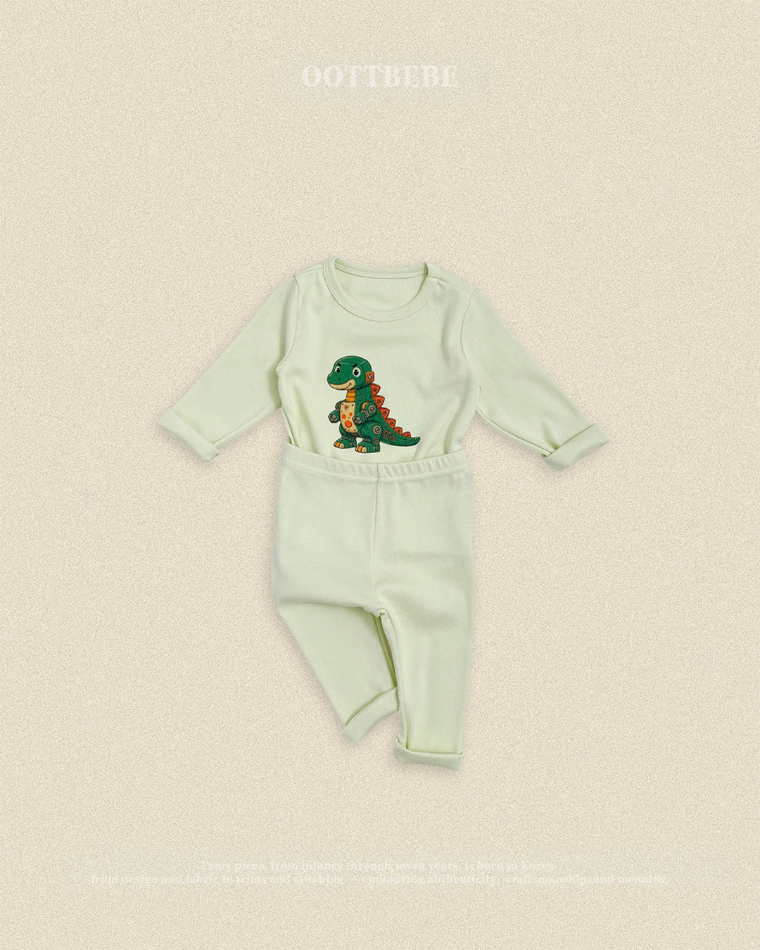 (Pre-order) OOTTBEBE Fall - Robot Dino Pajama Set 로봇공룡실내복 (5 Colors)