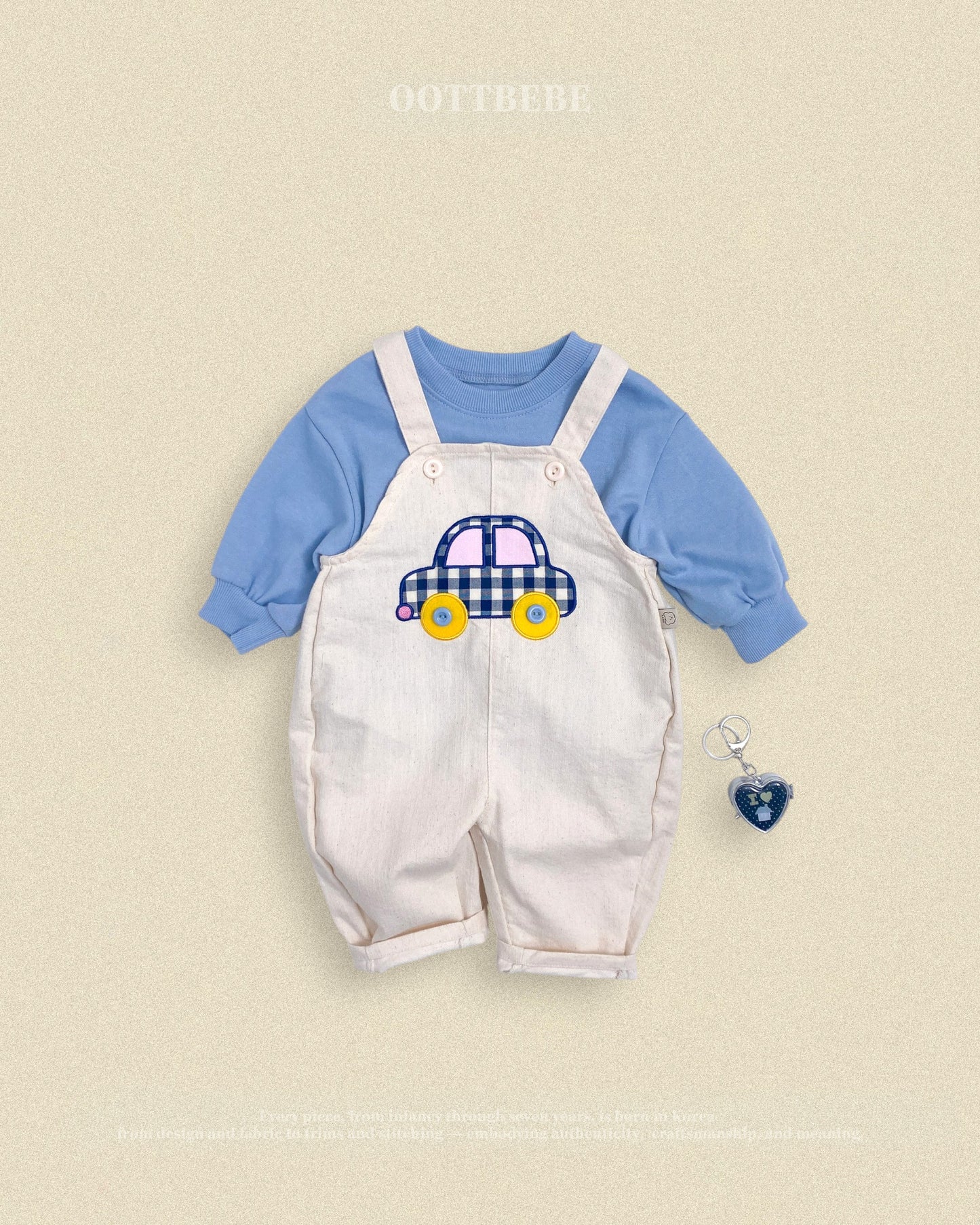 (Pre-order) OOTTBEBE Fall - Bungbung Denim Overalls - 붕붕이데님오버롤 (3 Colors)