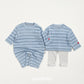 (Pre-order) OOTTBEBE -  Mix Stripe Knit Tee 믹스단가라티(니트) (2 Colors)