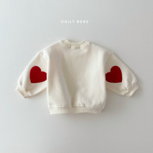 (In Stock) Daily Bebe - Winter Kids’ Heart Sweatshirt 하트맨투맨(기모)