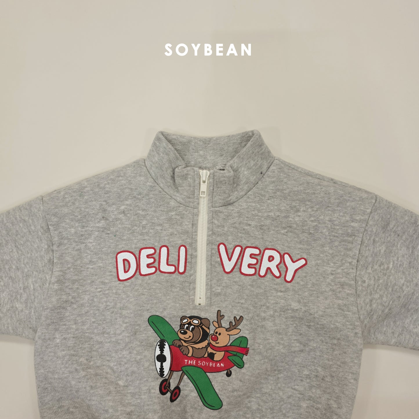 (Pre-order) Soybean Kids Winter - Flying Delivery Top & Bottom Set 플라잉딜리버리상하 (2 Colors)