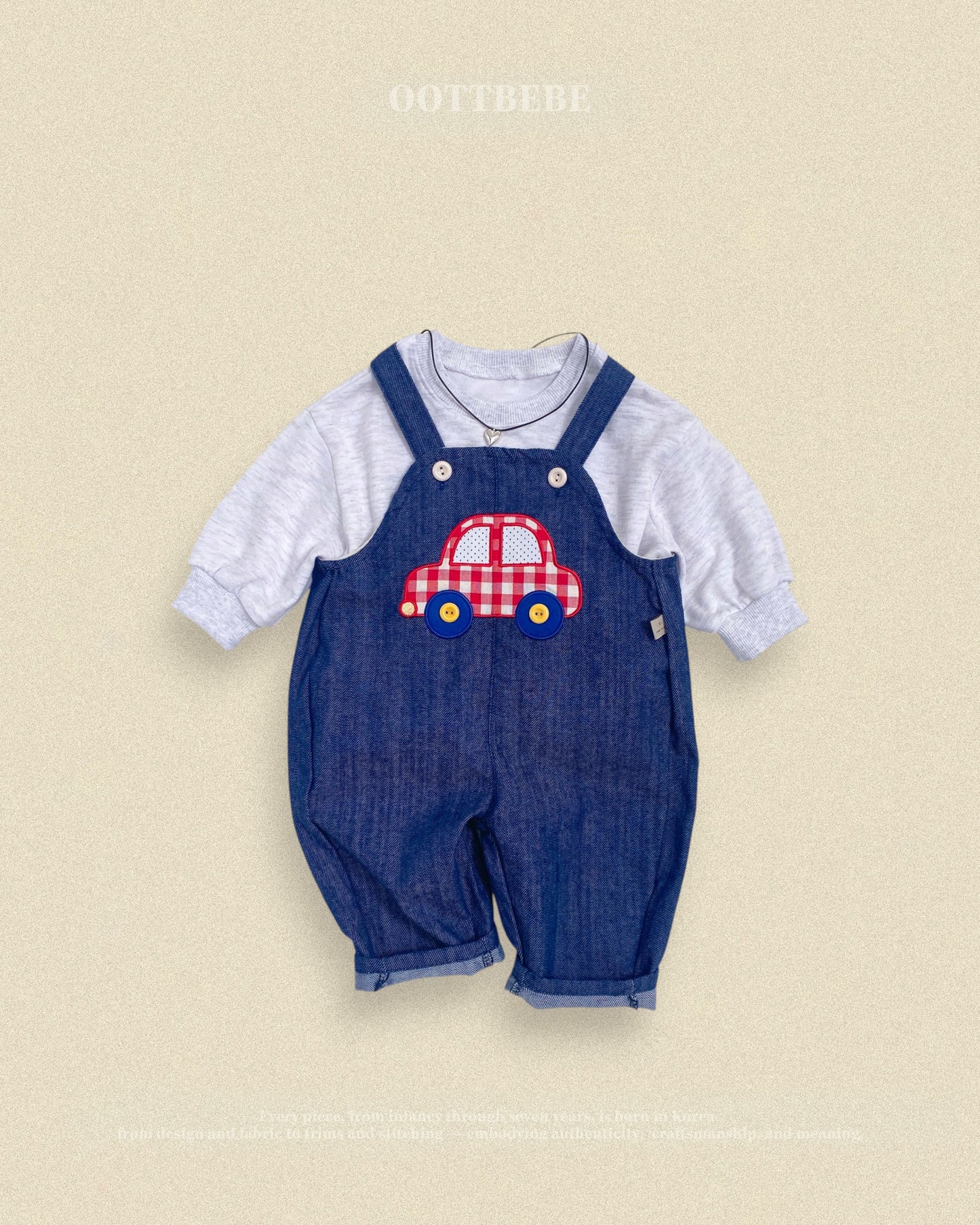 (Pre-order) OOTTBEBE Fall - Bungbung Denim Overalls - 붕붕이데님오버롤 (3 Colors)