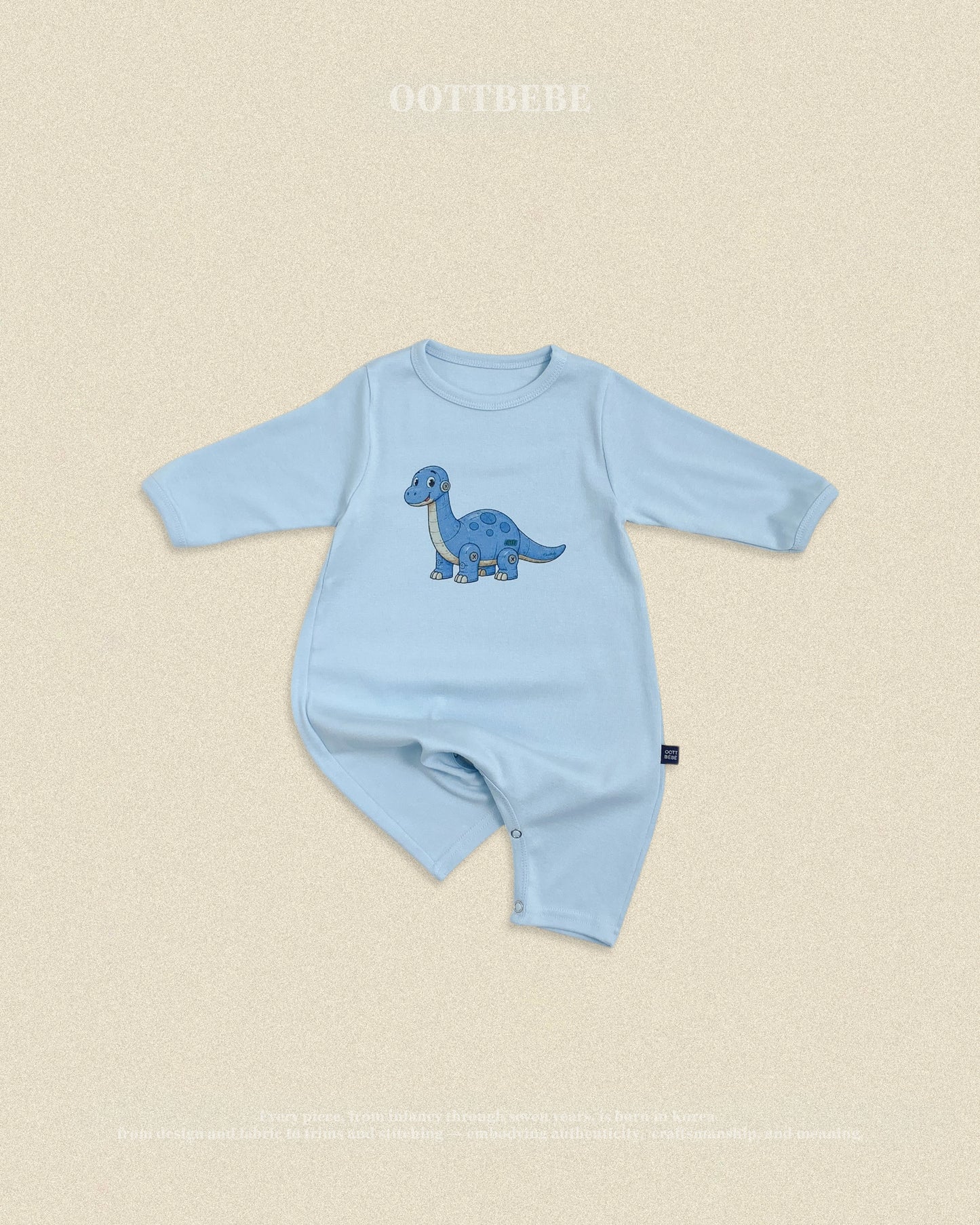 (Pre-order) OOTTBEBE Fall - Robot Dino Romper & Leggings Set 로봇공룡슈트세트 (5 Colors)