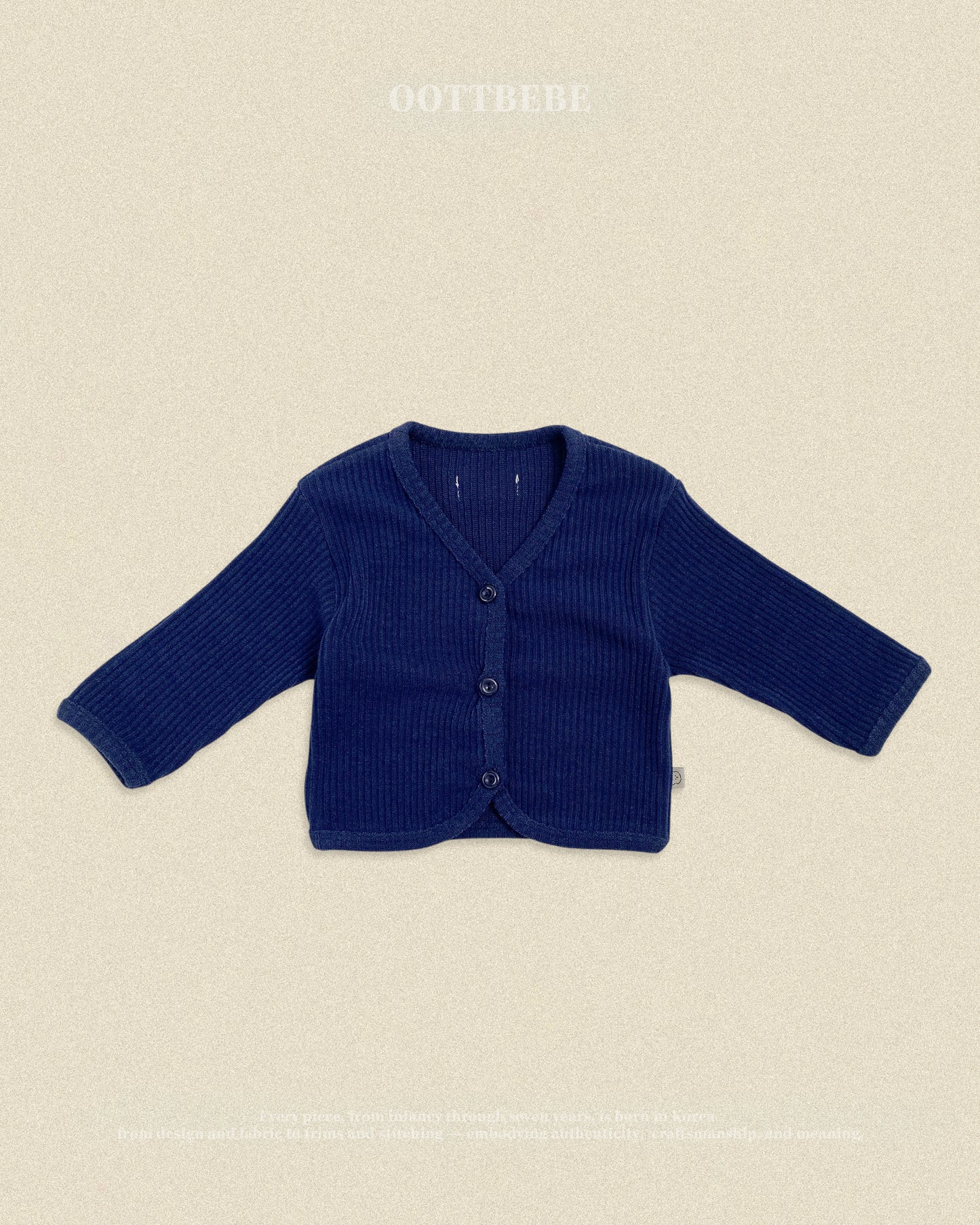(Pre-order) OOTTBEBE Fall - Haribo Ribbed Cardigan - 하리보골지가디건 (5 Colors)