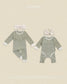 (Pre-order) OOTTBEBE Fall - Mini Dot Romper & Leggings Set 슈슈도트슈트세트 (2 Colors)