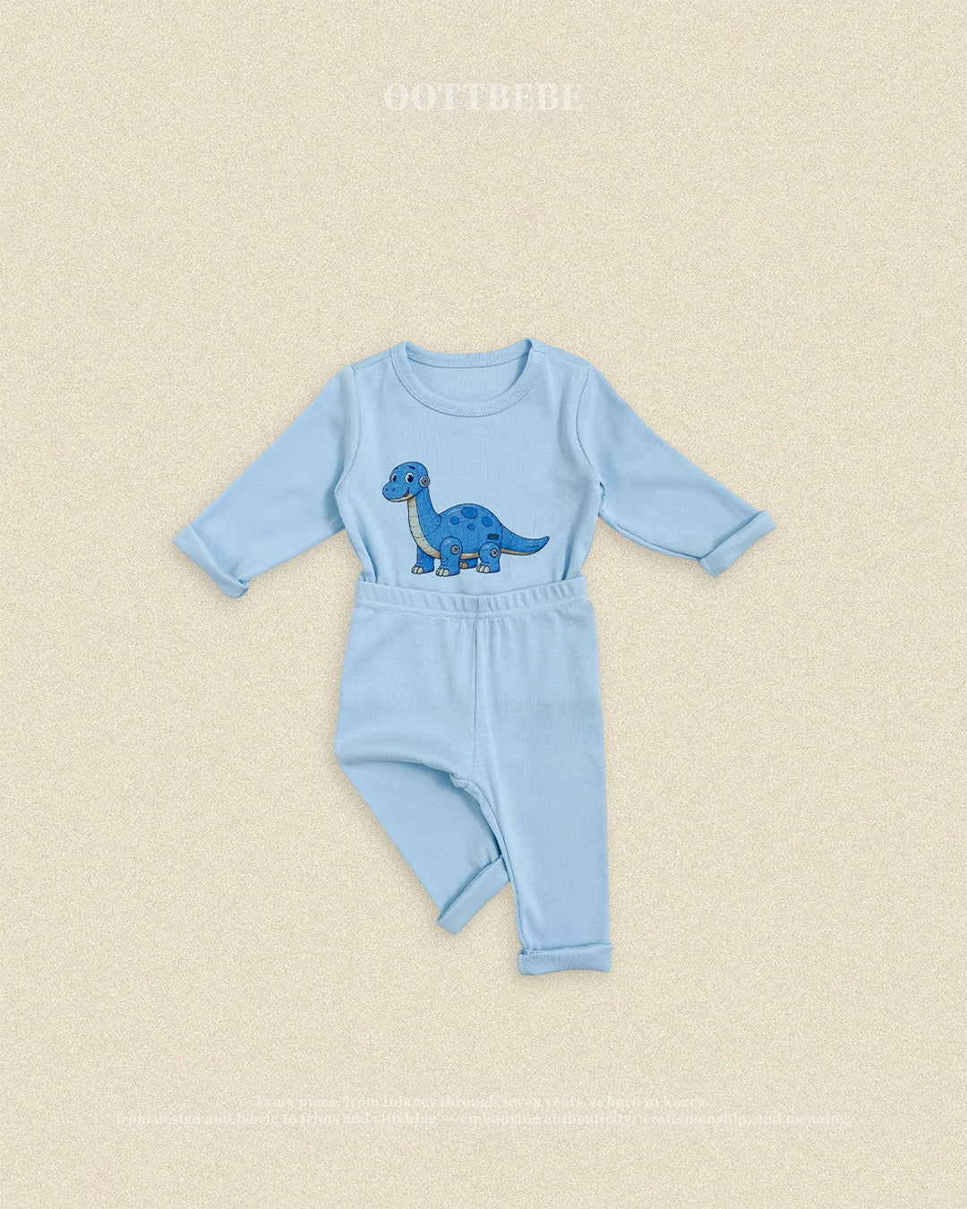 (Pre-order) OOTTBEBE Fall - Robot Dino Pajama Set 로봇공룡실내복 (5 Colors)