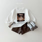 (Pre-order) Daily Bebe - Kids' Faux Leather Shorts 깨죽 반바지 (3 Colors)