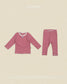 (Pre-order) OOTTBEBE Fall - Sweet Stripe Pajama Set 바닐라라떼실내복 (3 Colors)