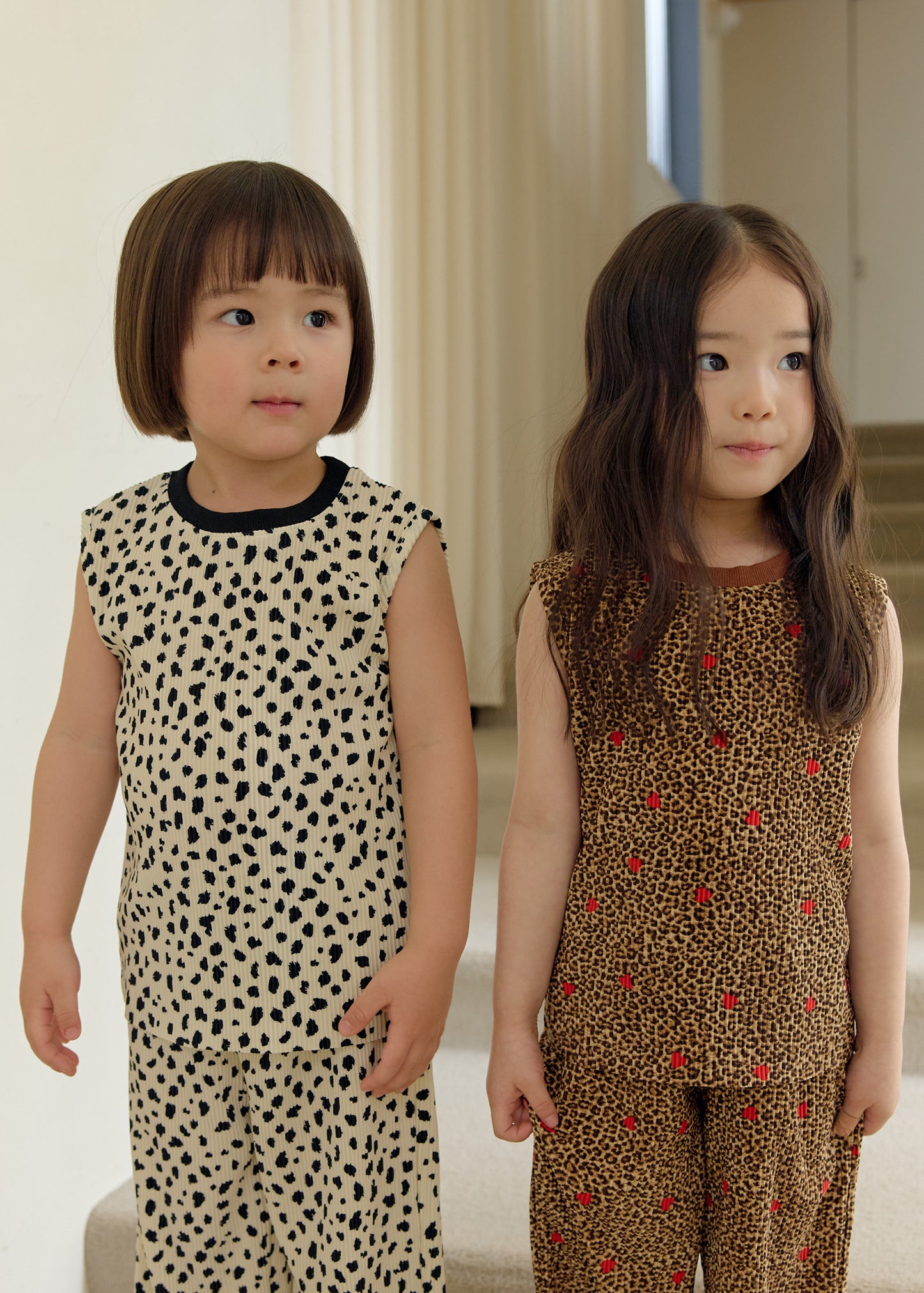 (Pre-order) Daily Bebe Summer - Kids’ Color-Block Pleats Set 배색 플리츠 세트 (8 Colors)