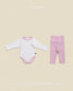 (Pre-order) OOTTBEBE Fall - Lovely Floral Romper & Leggings Set 코코플라워슈트세트 (2 Colors)