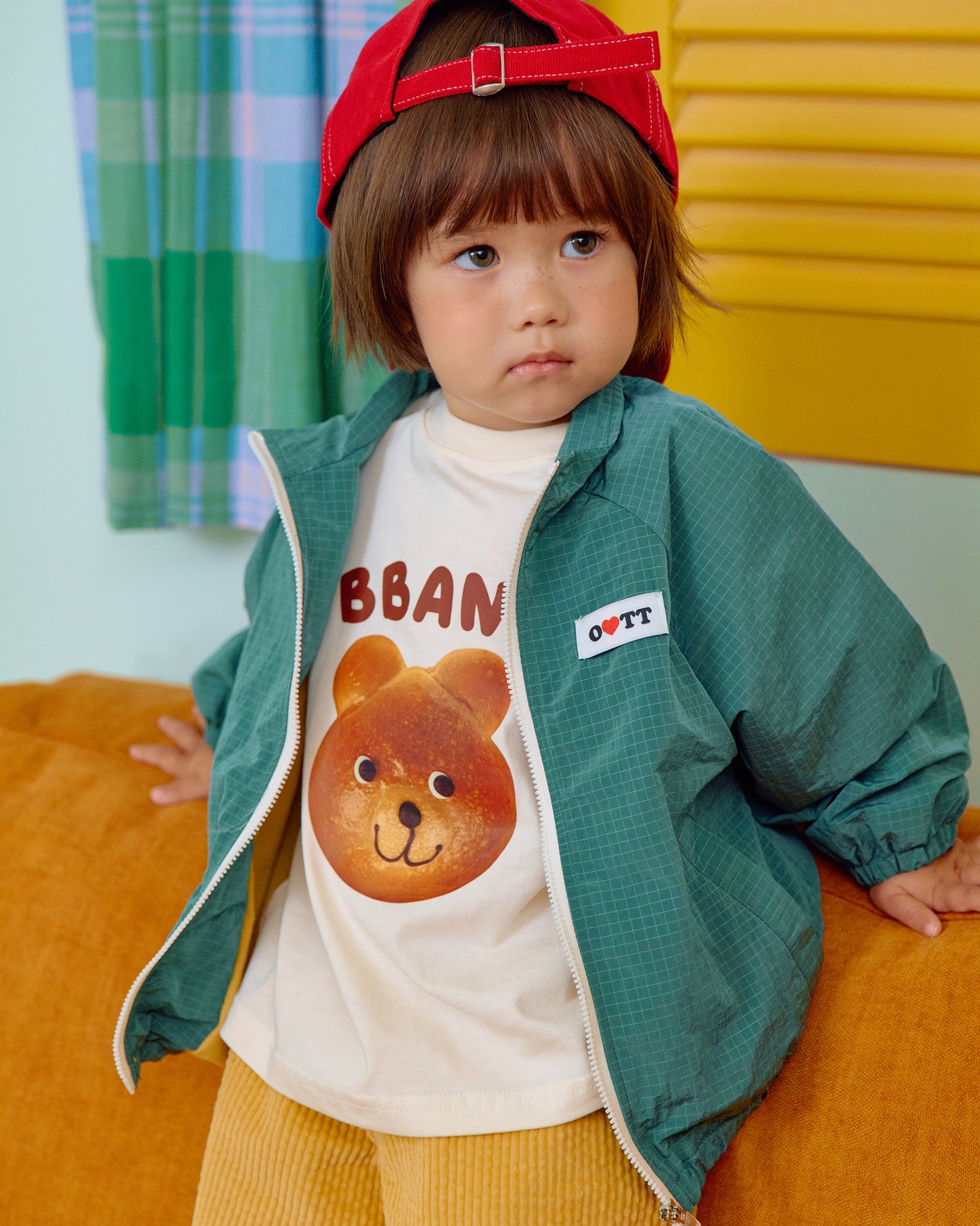 (Pre-order) OOTTBEBE Fall - Bbang Bear Raglan Tee - 빵나그랑티셔츠 (2 Colors)