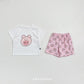 (Pre-order) OOTTBEBE Summer - Happy Friends T-shirt 해피프렌즈티셔츠 (4 Colors)