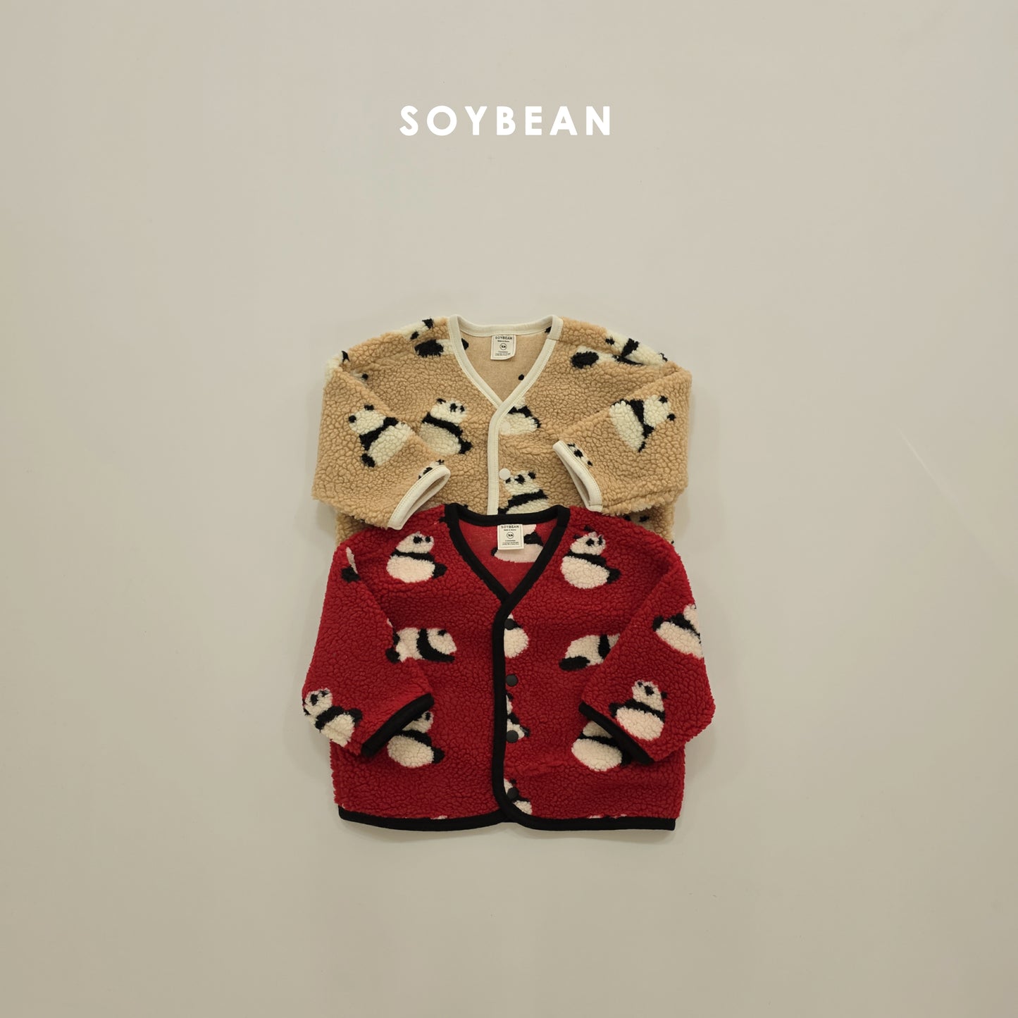(Pre-order) Soybean Kids Winter - Panda Fleece Jacket 팬더양털자켓 (2 Colors)