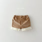 (Pre-order) Daily Bebe Winter - Kids' Fuzzy Heart Shorts 뽀글 하트 반바지 (2 Colors)