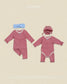 (Pre-order) OOTTBEBE Fall - Sweet Stripe Romper & Leggings Set 바닐라라떼슈트세트 (3 Colors)
