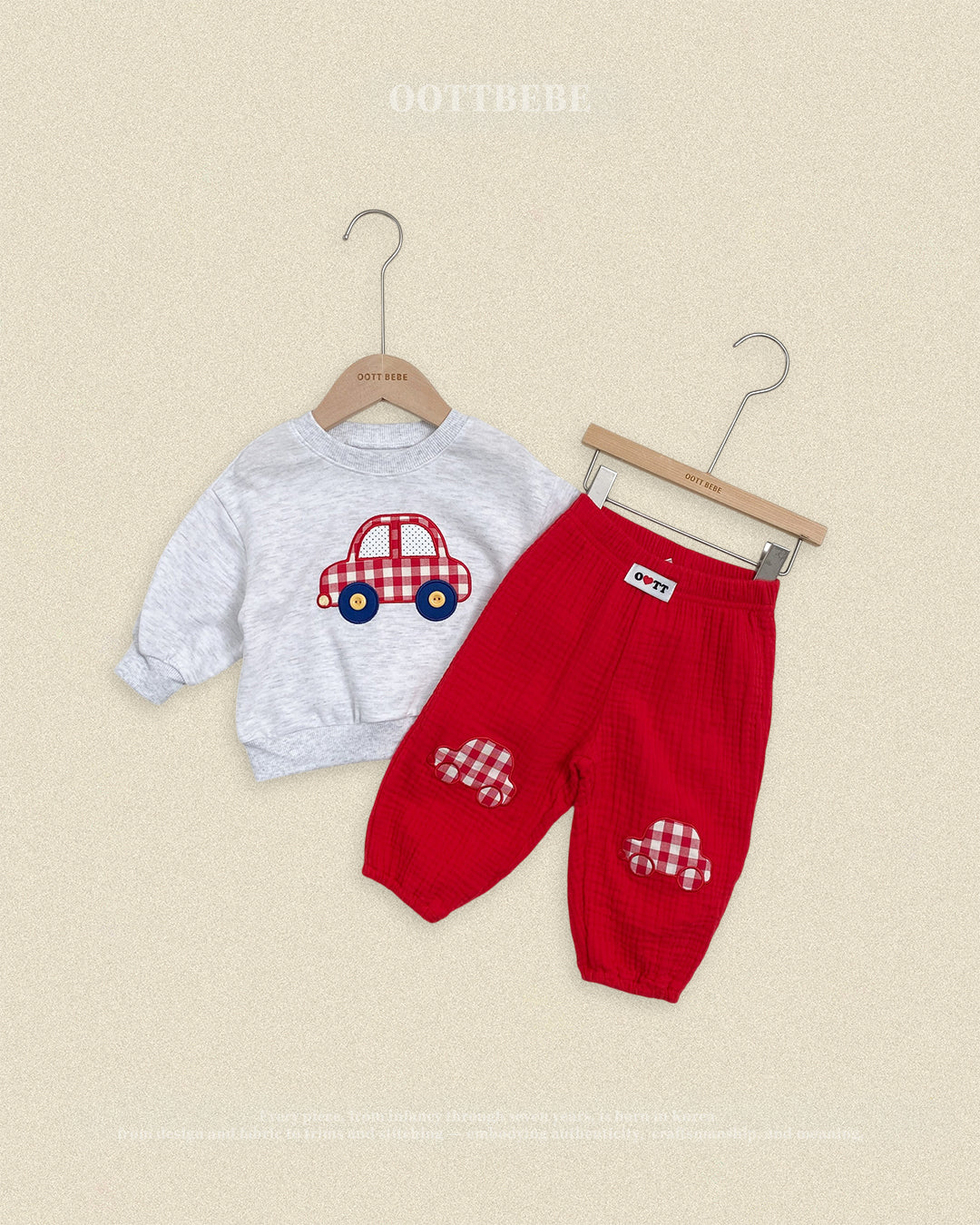 (Pre-order) OOTTBEBE Fall - Bungbung Sweatshirt - 붕붕이맨투맨 (3 Colors)