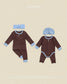 (Pre-order) OOTTBEBE Fall - Mini Dot Romper & Leggings Set 슈슈도트슈트세트 (2 Colors)