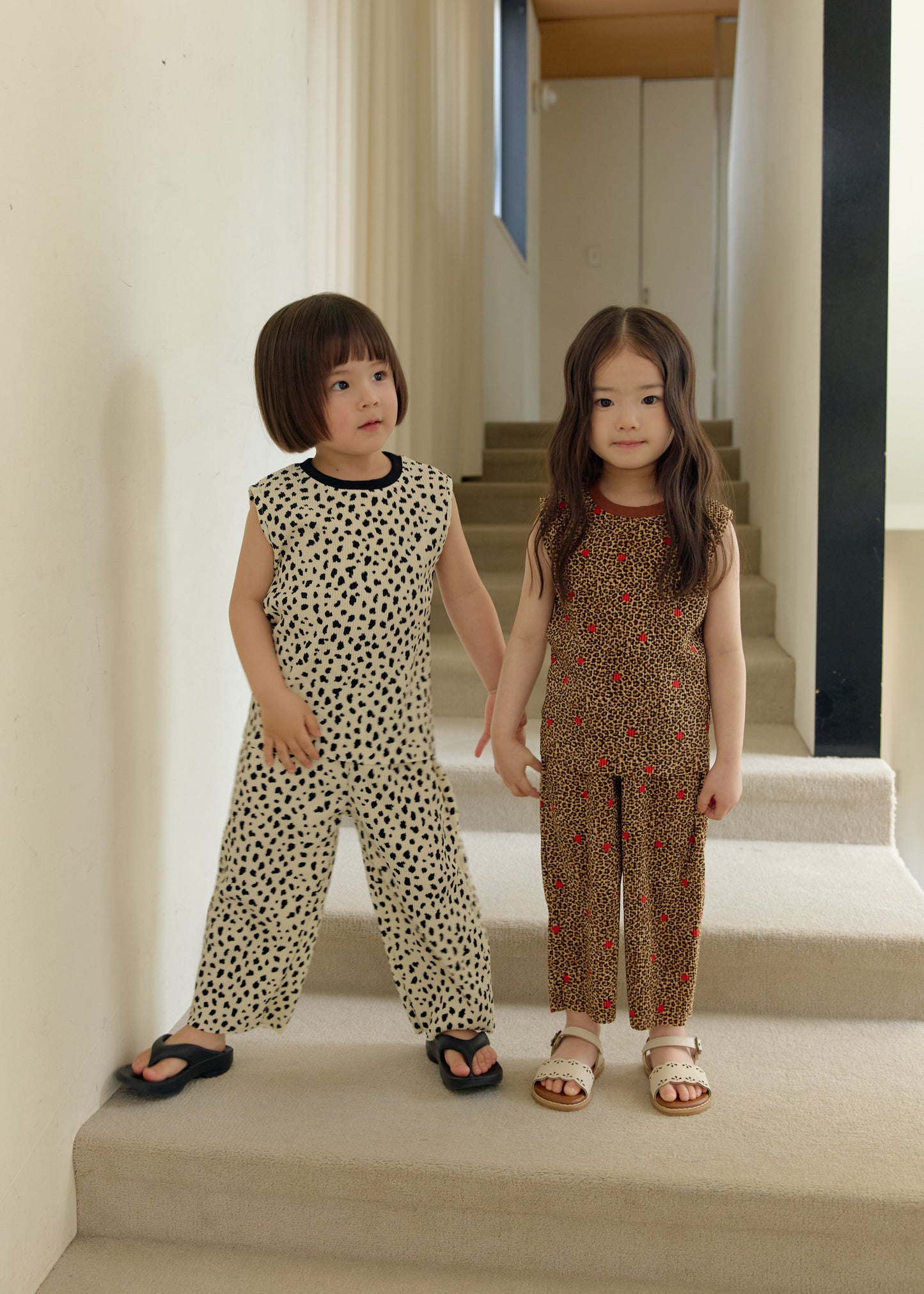 (Pre-order) Daily Bebe Summer - Kids’ Color-Block Pleats Set 배색 플리츠 세트 (8 Colors)