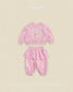 (Pre-order) OOTTBEBE Fall - Cutie Rabbit Top & Bottom Set - 큐티레빗상하복 (2 Colors)