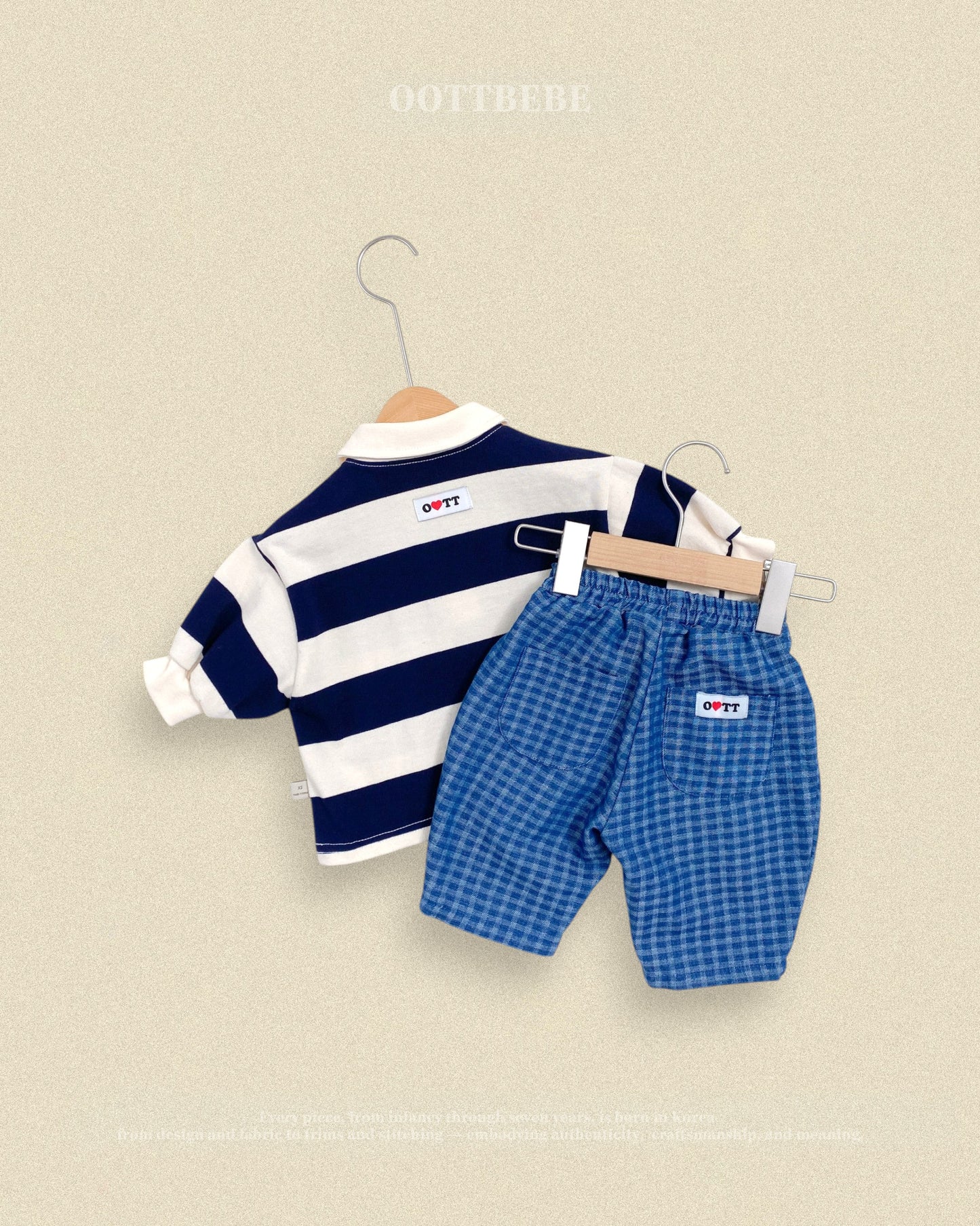 (Pre-order) OOTTBEBE Fall - Play Rugby Collar Tee - 플레이럭비카라티 (2 Colors)