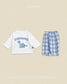 (Pre-order) OOTTBEBE Fall - Robot Dinosaur Top & Bottom Set - 로봇공룡상하복 (5 Colors)