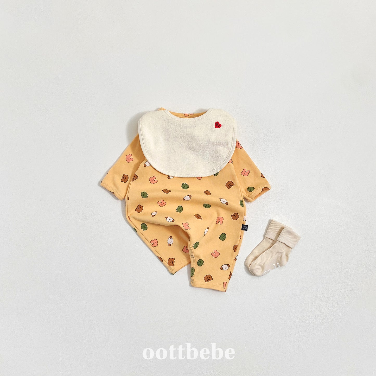 (Pre-order) OOTTBEBE Winter - 	Yum Yum Friends Full Bodysuit 얌얌친구전신슈트 (3 Colors)