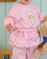 (Pre-order) OOTTBEBE Fall - Cutie Rabbit Top & Bottom Set - 큐티레빗상하복 (2 Colors)