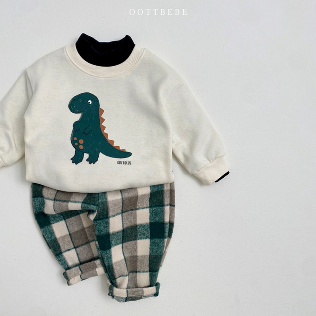 (Pre-order) OOTTBEBE - Winter Dinosaur Sweatshirts 아기공룡맨투맨 (3 Colors)