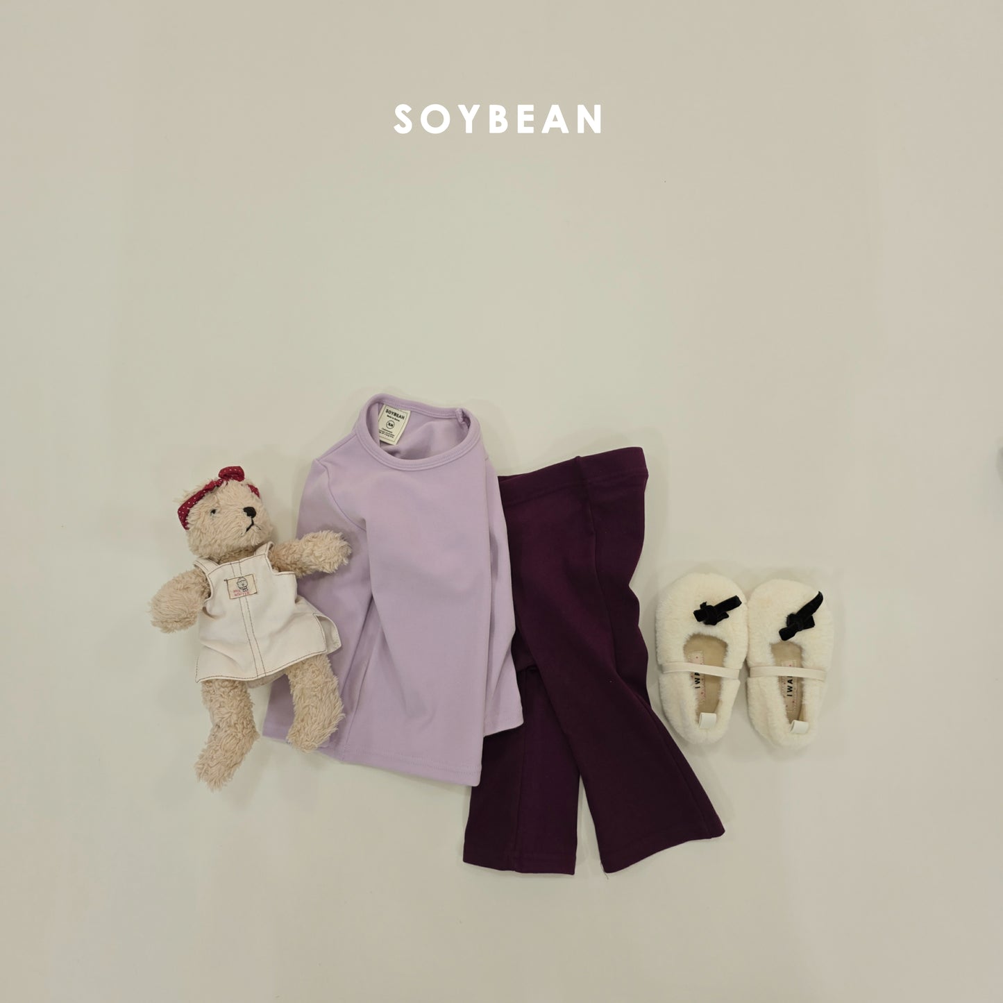 (Pre-order) Soybean Kids Winter - Puffy Contrast Flare Set 퐁실배색플레어세트 (3 Colors)