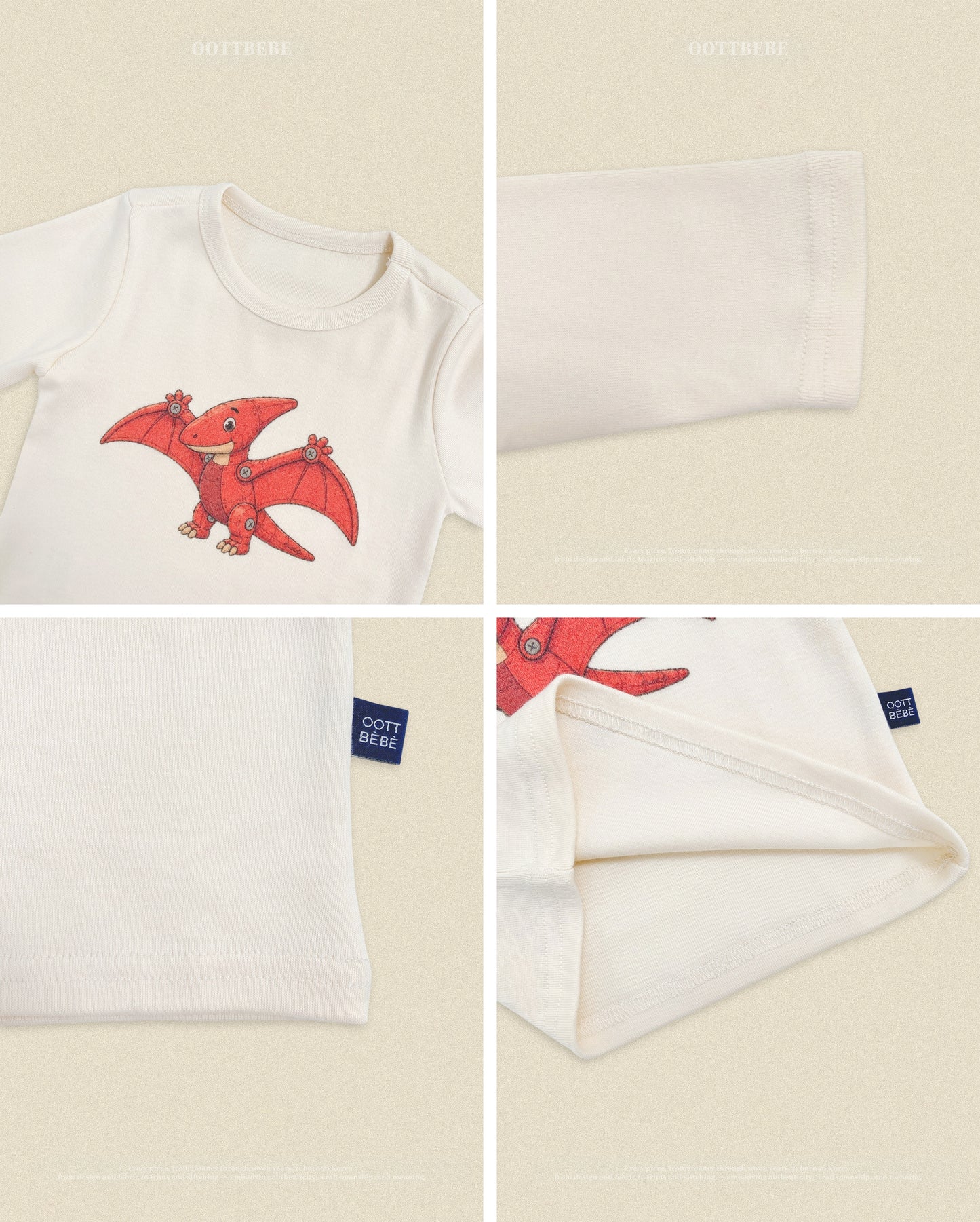 (Pre-order) OOTTBEBE Fall - Robot Dino Pajama Set 로봇공룡실내복 (5 Colors)