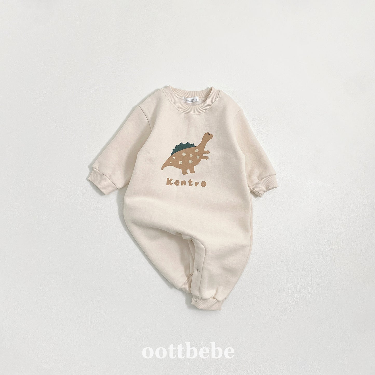 (Pre-order) OOTTBEBE Winter - Dino Friends Full Bodysuit 공룡전신슈트(양기모) (4 Colors)