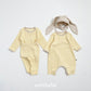 (Pre-order) OOTTBEBE - Buttercream Full Bodysuit Set (with Bonnet) 버터크림전신슈트 Set (보넷포함) (3 Colors)