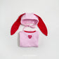 (Pre-order) OOTTBEBE Spring - Modal Heart Romper & Bunny Ear Bonnet Set 모달하트전신슈트+토끼보넷 (4 Colors)