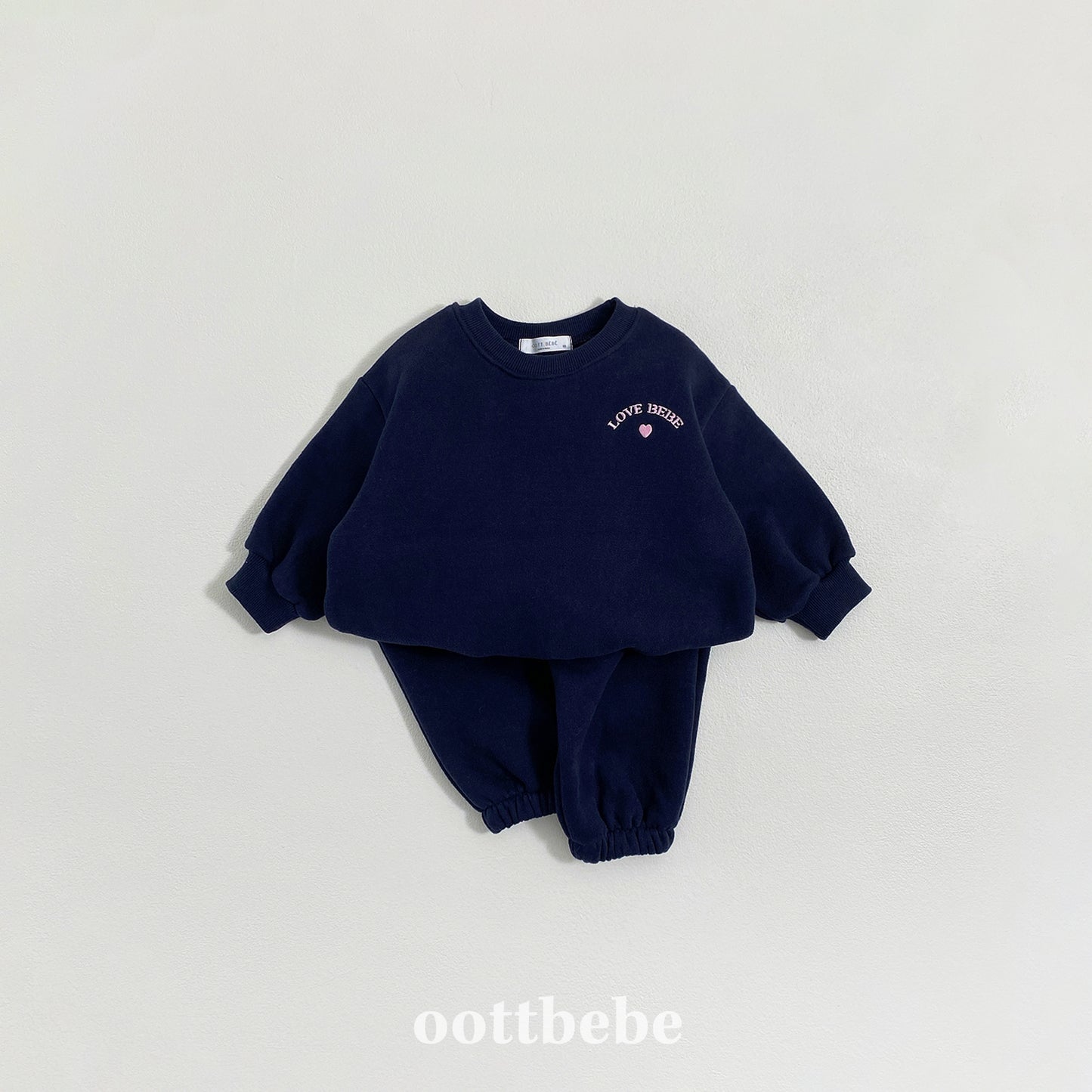 (Pre-order) OOTTBEBE Winter - Love Bebe Top & Bottom Set 러브베베상하복 (4 Colors)