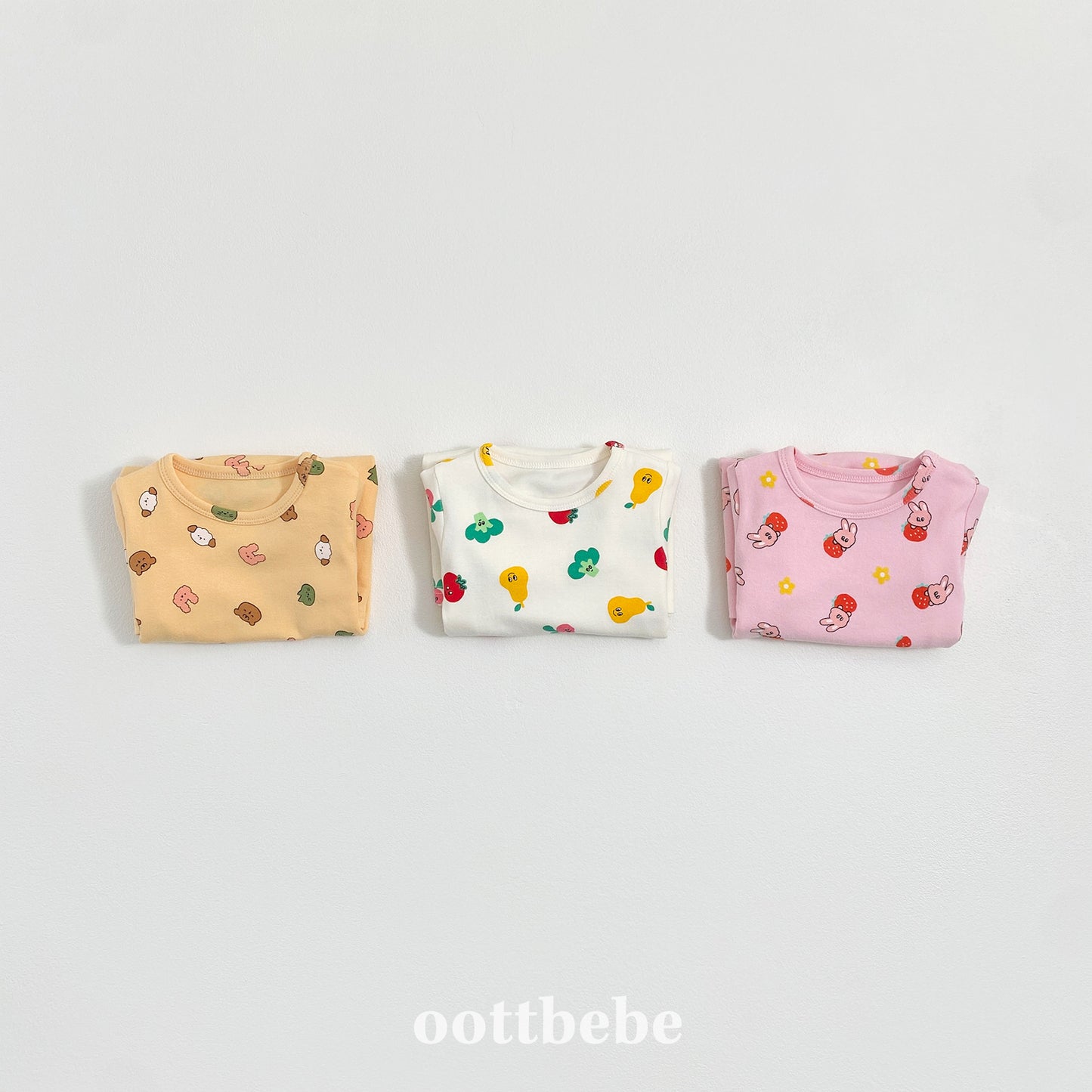 (Pre-order) OOTTBEBE Winter - 	Yum Yum Friends Full Bodysuit 얌얌친구전신슈트 (3 Colors)