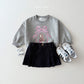 (Pre-order) Daily Bebe - Kids' Bunny Embroidery Sweatshirt 토끼 자수 맨투맨 (2 Colors)
