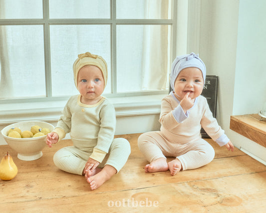 (Pre-order) OOTTBEBE - Lollipop Suit 3-Piece Set 롤리팝슈트 (3 Colors)