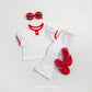 (Pre-order) OOTTBEBE Summer -  Lovely Eyelet Set 러블리아일렛상하복 (2 Colors)