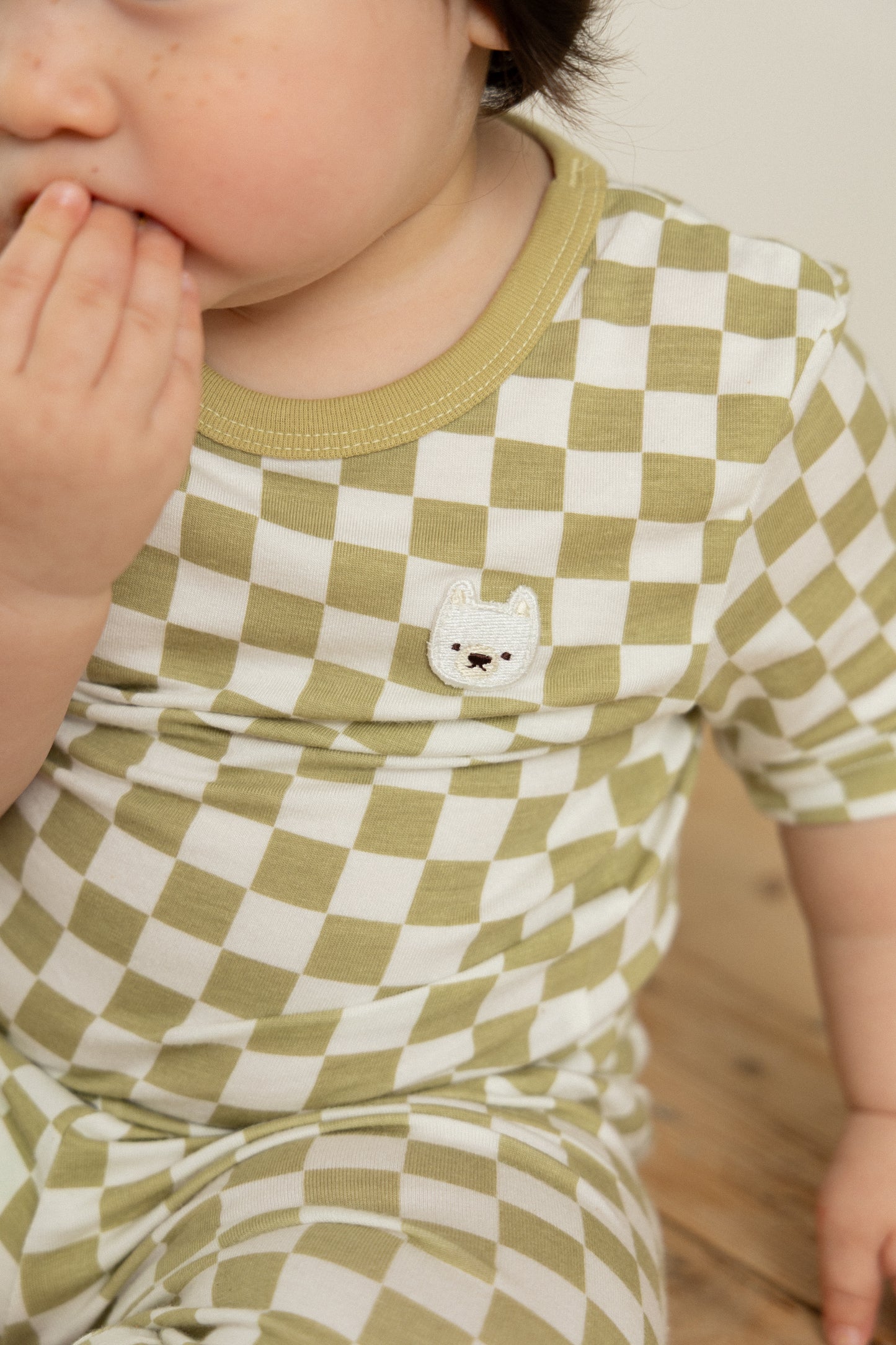 (COCOHANI) Summer MicroModal Checkerboard Short Sleeve Pajama Set (3 Colors)
