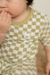 (COCOHANI) Summer MicroModal Checkerboard Short Sleeve Pajama Set (3 Colors)
