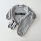 (Pre-order) Daily Bebe - Kids’ Butter Embroidered Sweatshirt 버터자수 맨투맨 (2 Colors)
