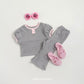 (Pre-order) OOTTBEBE Summer -  Lovely Eyelet Set 러블리아일렛상하복 (2 Colors)