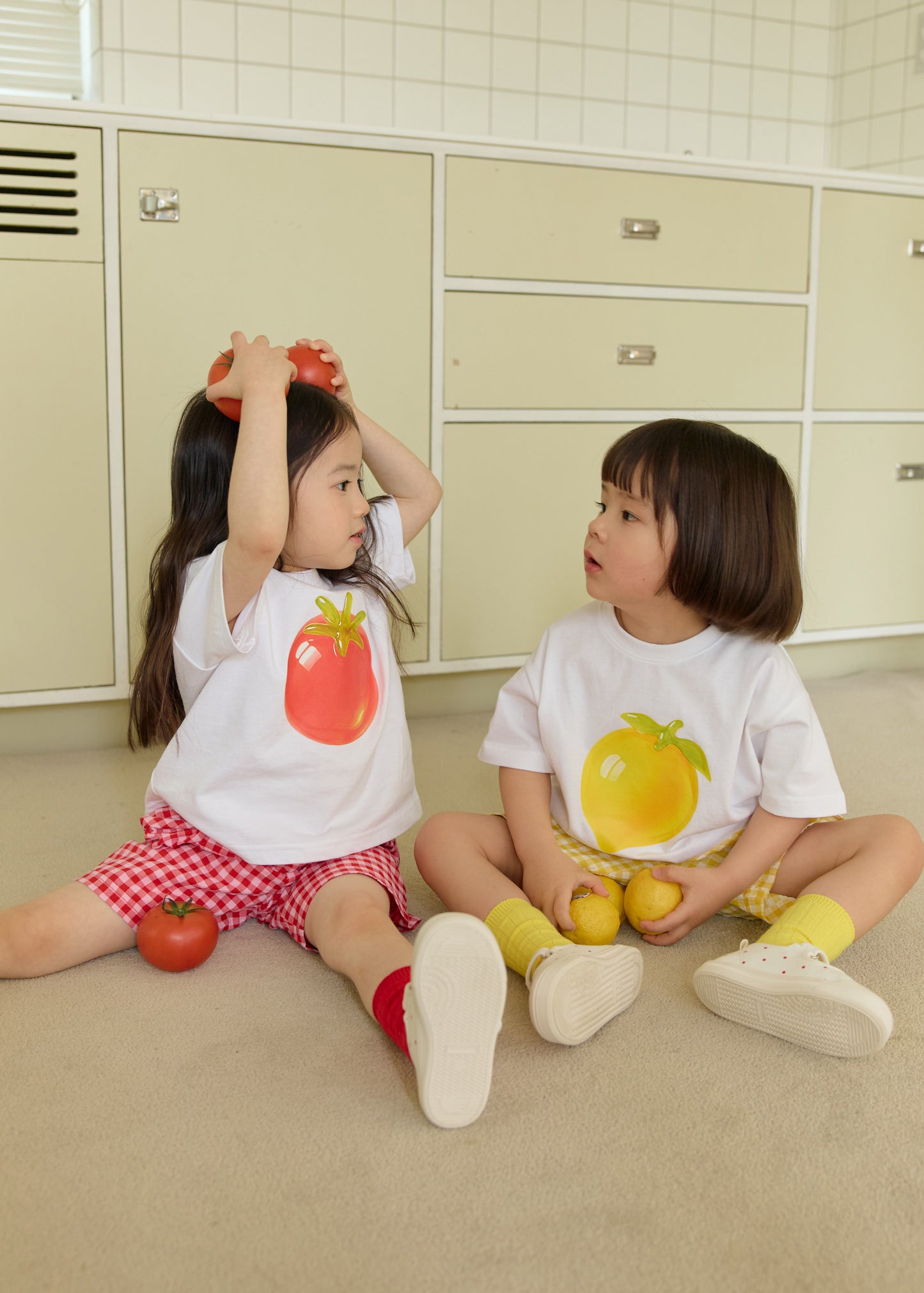 (In-stock) Daily Bebe Summer - Kids’ Fruit Jelly Top & Bottom Set 과일젤리세트 (4 Colors)