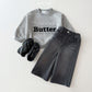 (Pre-order) Daily Bebe - Kids' Washed Wide Denim Pants 워싱 와이드 데님 팬츠 (2 Colors)