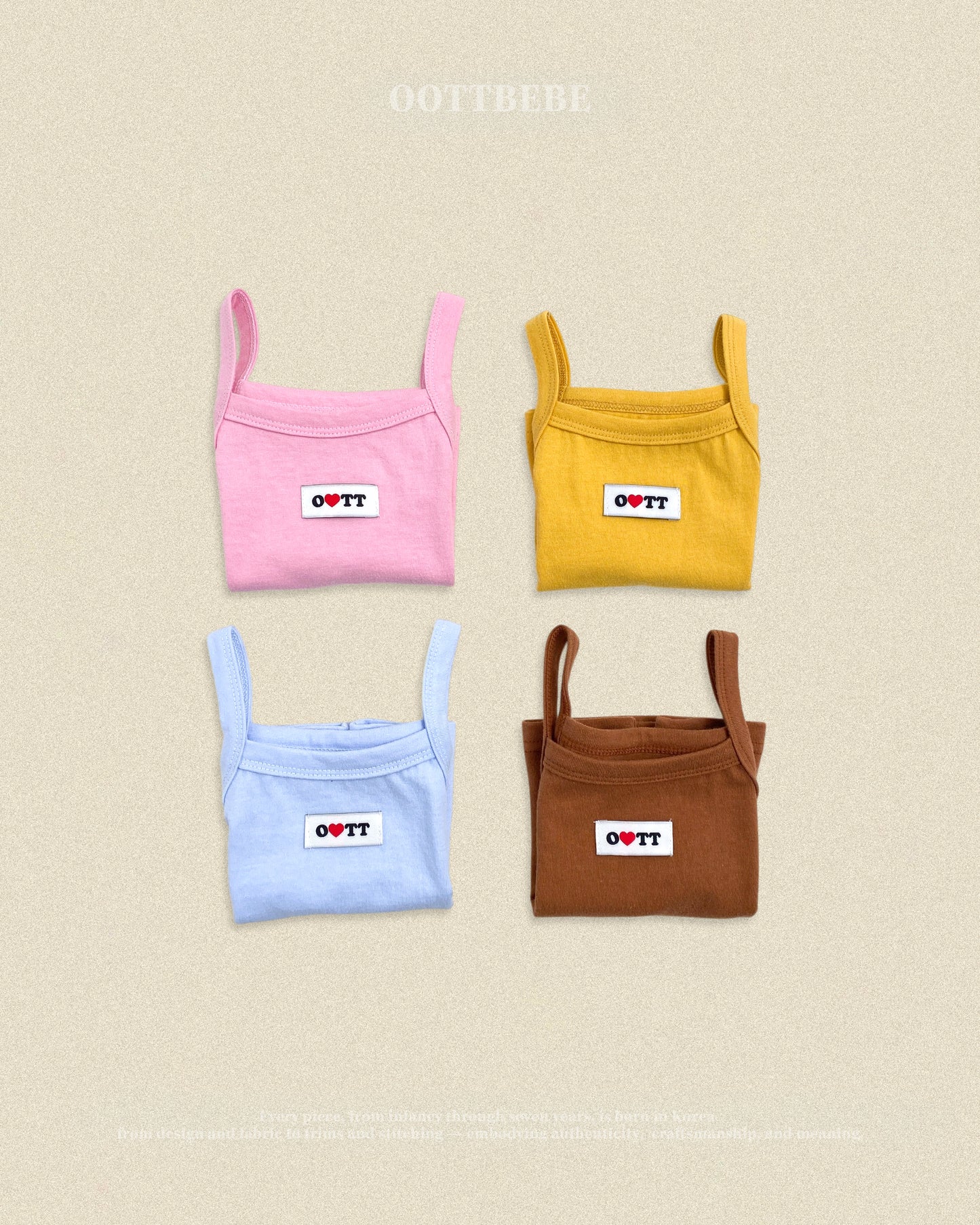 (Pre-order) OOTTBEBE Fall - Jelly Layering Tank Top - 젤리레이어드티 (4 Colors)